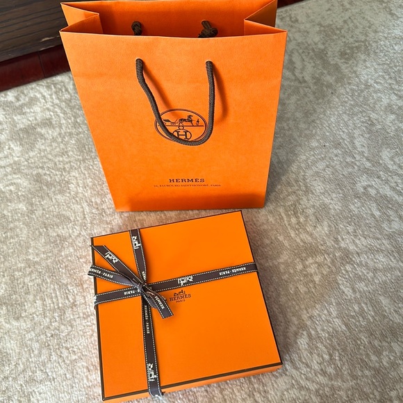 Hermes Empty Box, Bag, & Ribbon - Picture 1 of 4